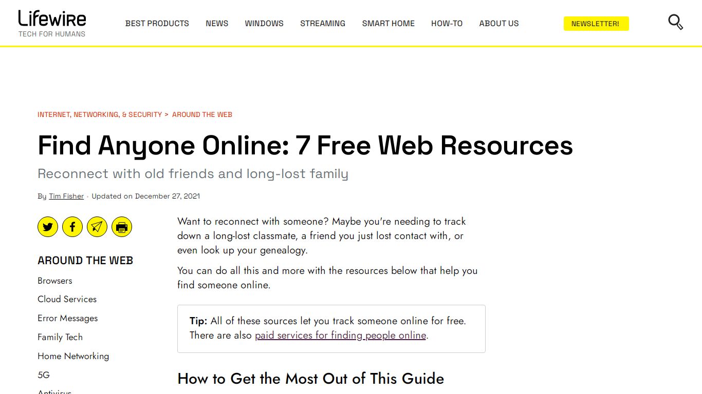 Find Anyone Online: 7 Free Web Resources - Lifewire